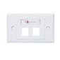 Siemon MX-HFP-02-02B Face Plate Horizontal 2 Puertos