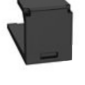 Módulo vacío Mini-Com™, 1 puerto, negro CMBBL-X