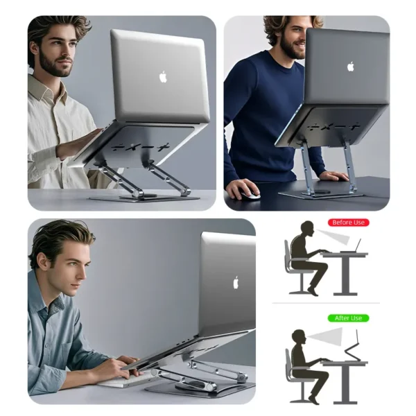 Soporte giratorio de 360º para computadora portátil - CABLETIME | CS19G